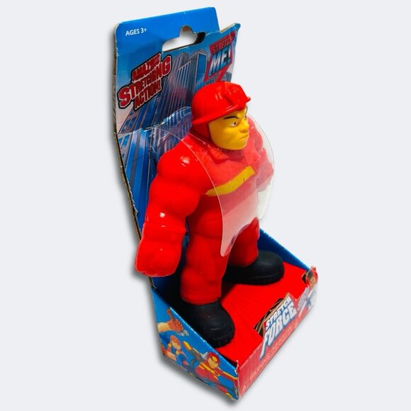 Stretch Force Red Fireman Stretch Armstrong Rubber Action Figure. NEW NIB! RARE! - Picture 5 of 7